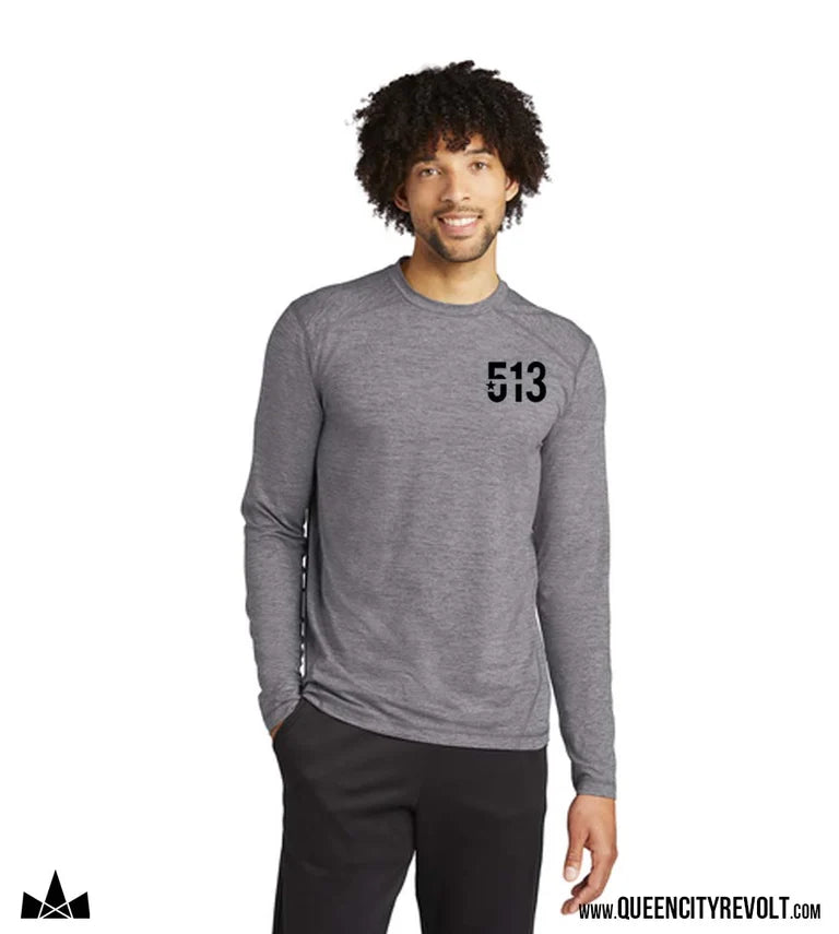 Cincinnati Ohio, 513 Performance Longsleeve, Charcoal Grey
