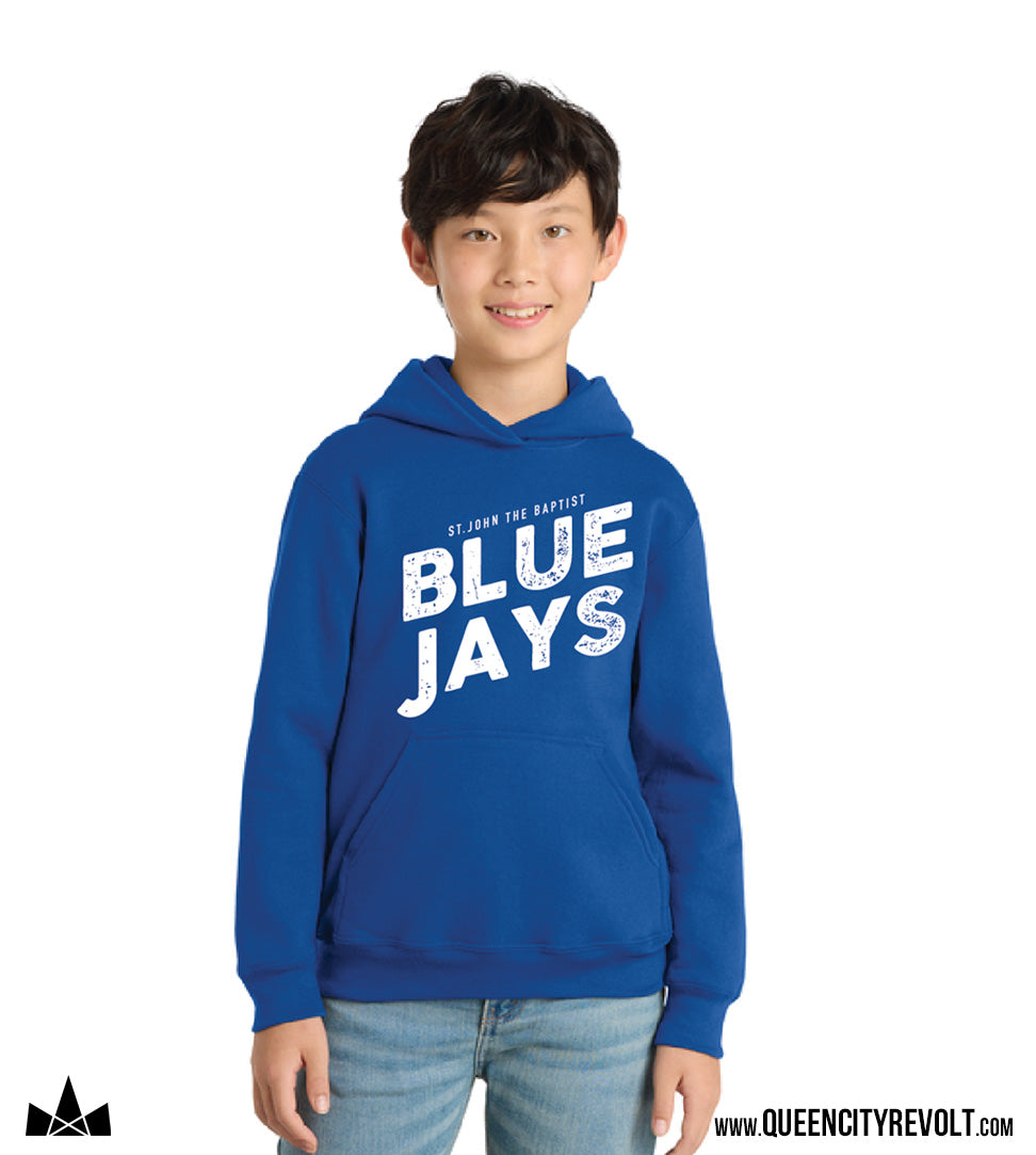 PRESALE Bluejays Youth Fleece Hoodie, Royal