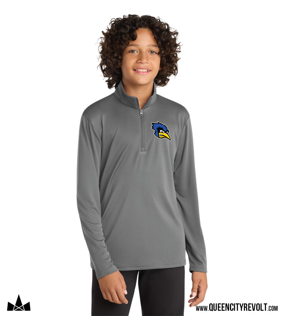 PRESALE Bluejays Performance Quarter Zip, Dark Grey