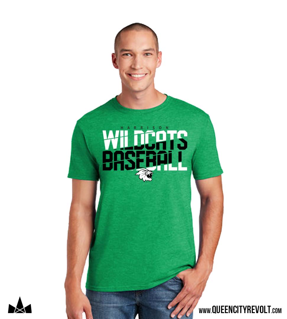 Harrison Baseball Adult Tshirt, Green