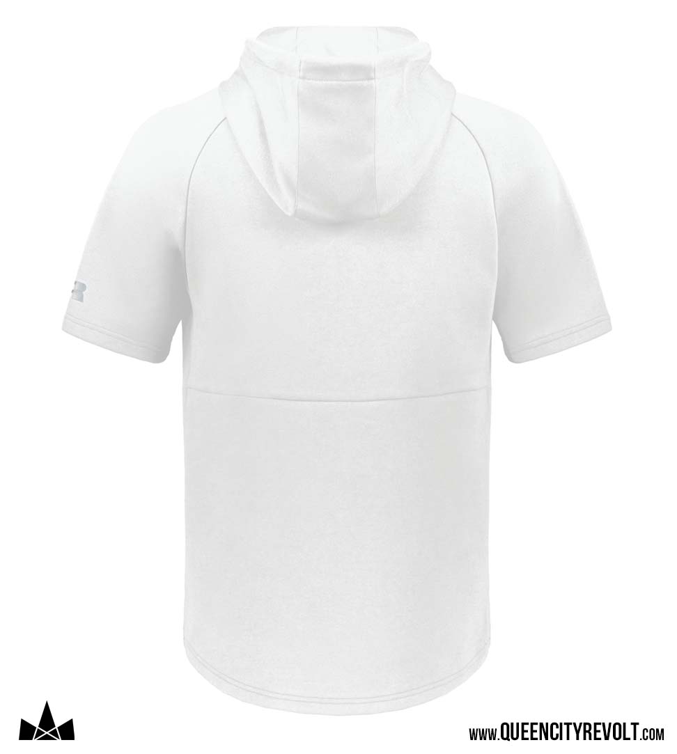 Harrison Adult Russell Legend Short Sleeve Hoodie, White