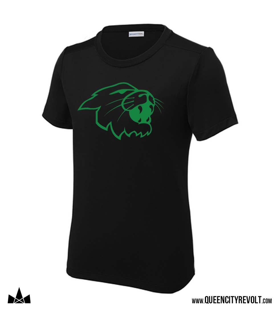 Harrison Youth Cat Head Performance Tshirt, Black
