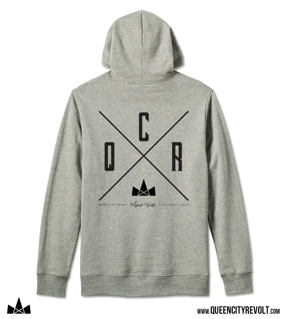QCR Logo Hoodie, Grey
