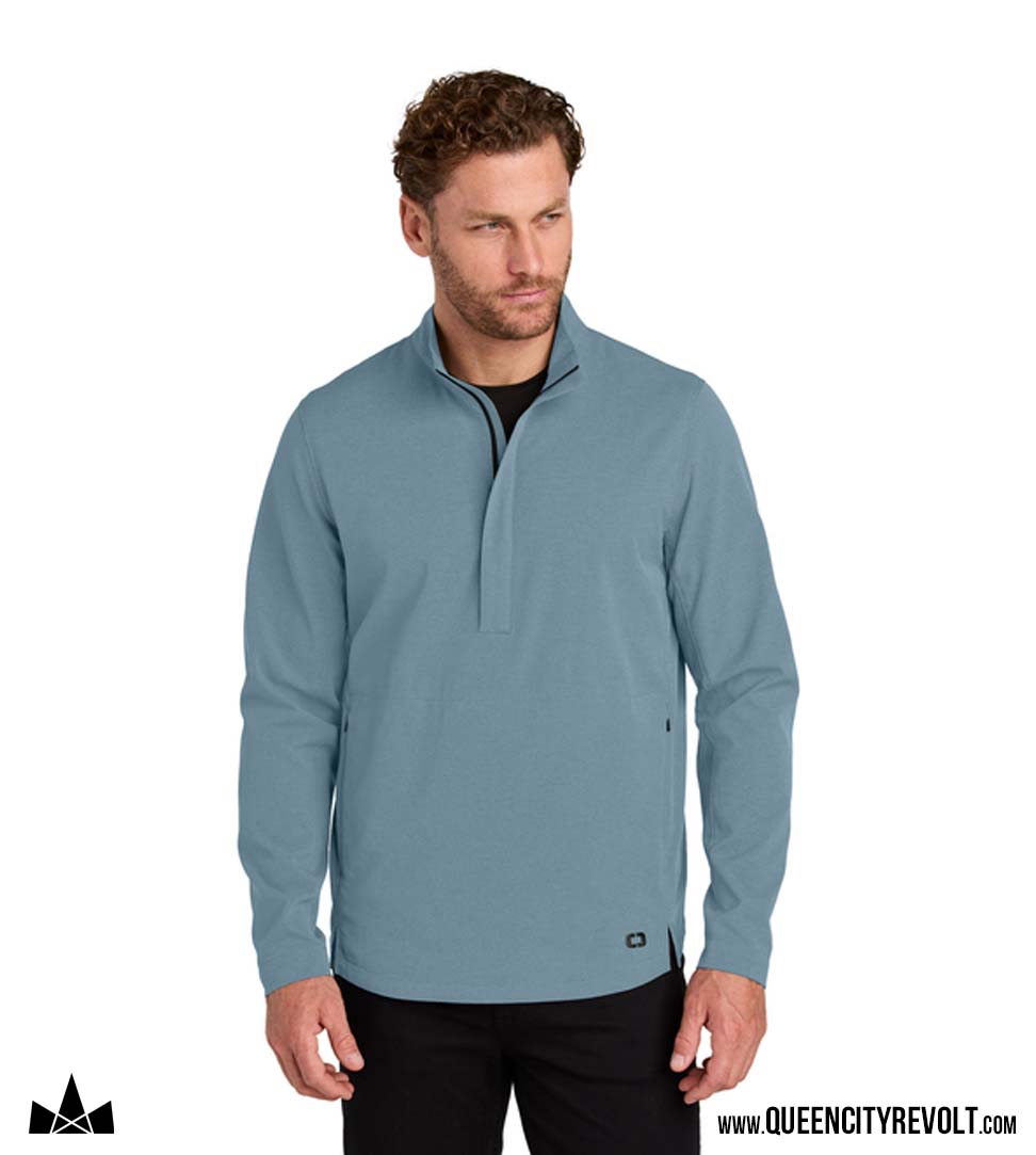 QCR Ogio Half Zip Jacket, Sky Blue
