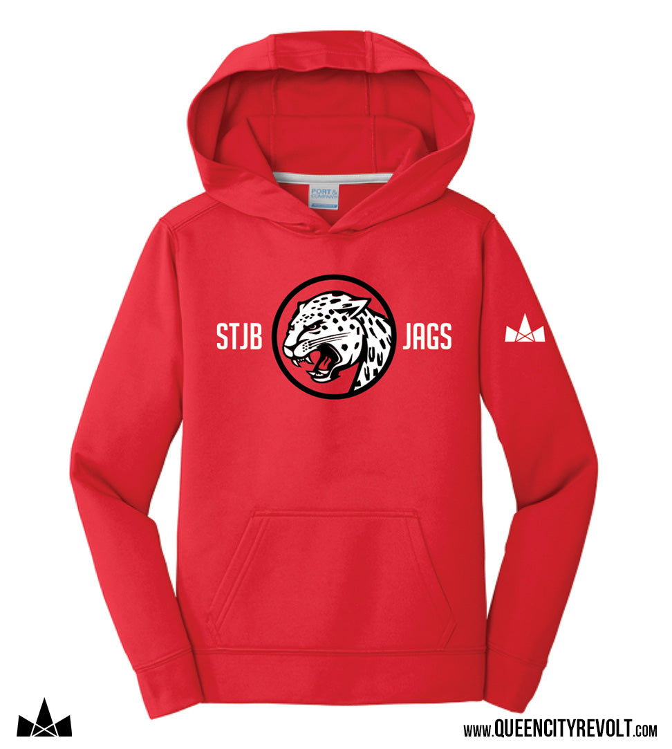 STJB Youth Performance Hoodie, Red