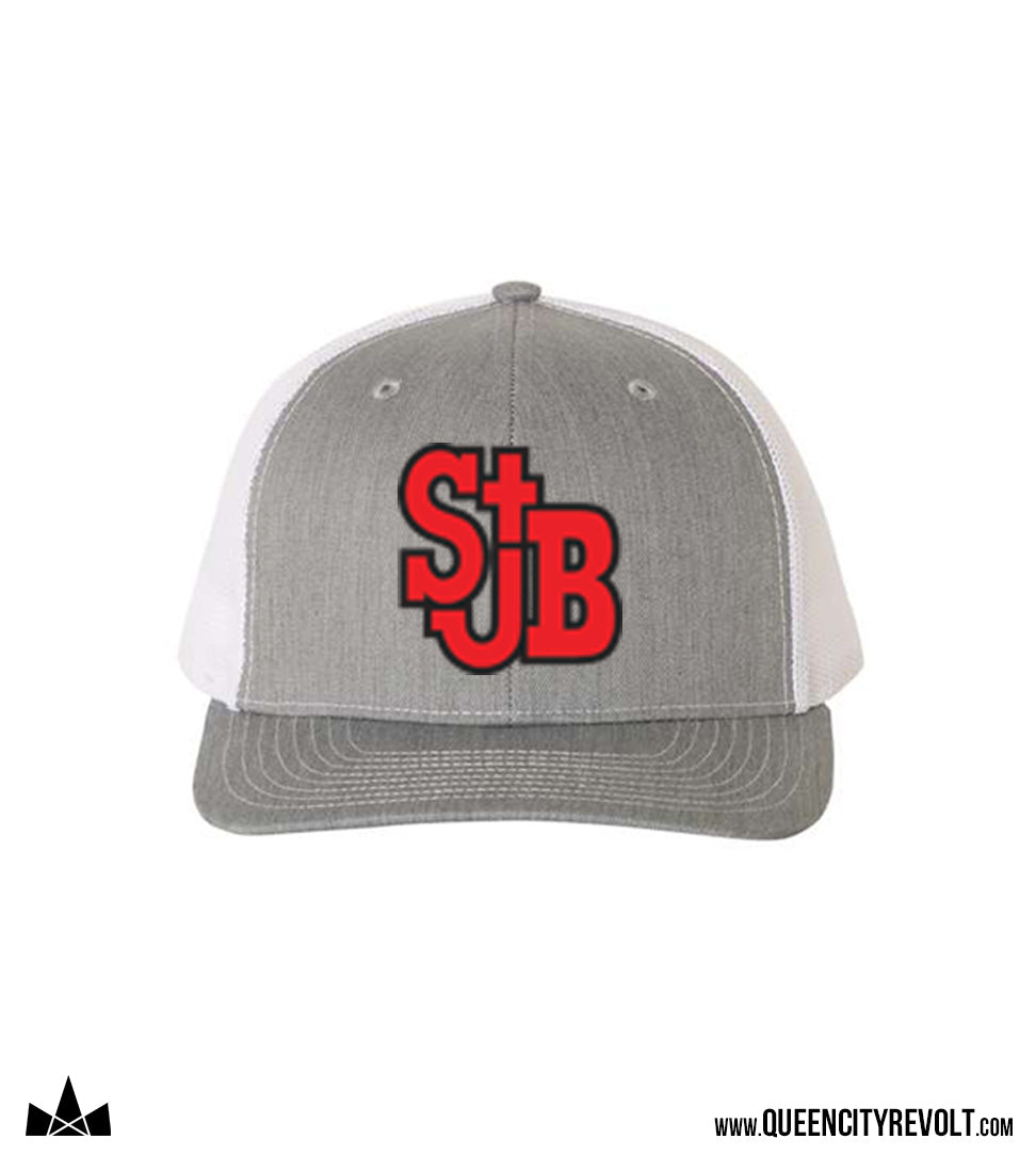 STJB Richardson Snapback Trucker Cap, Grey/White