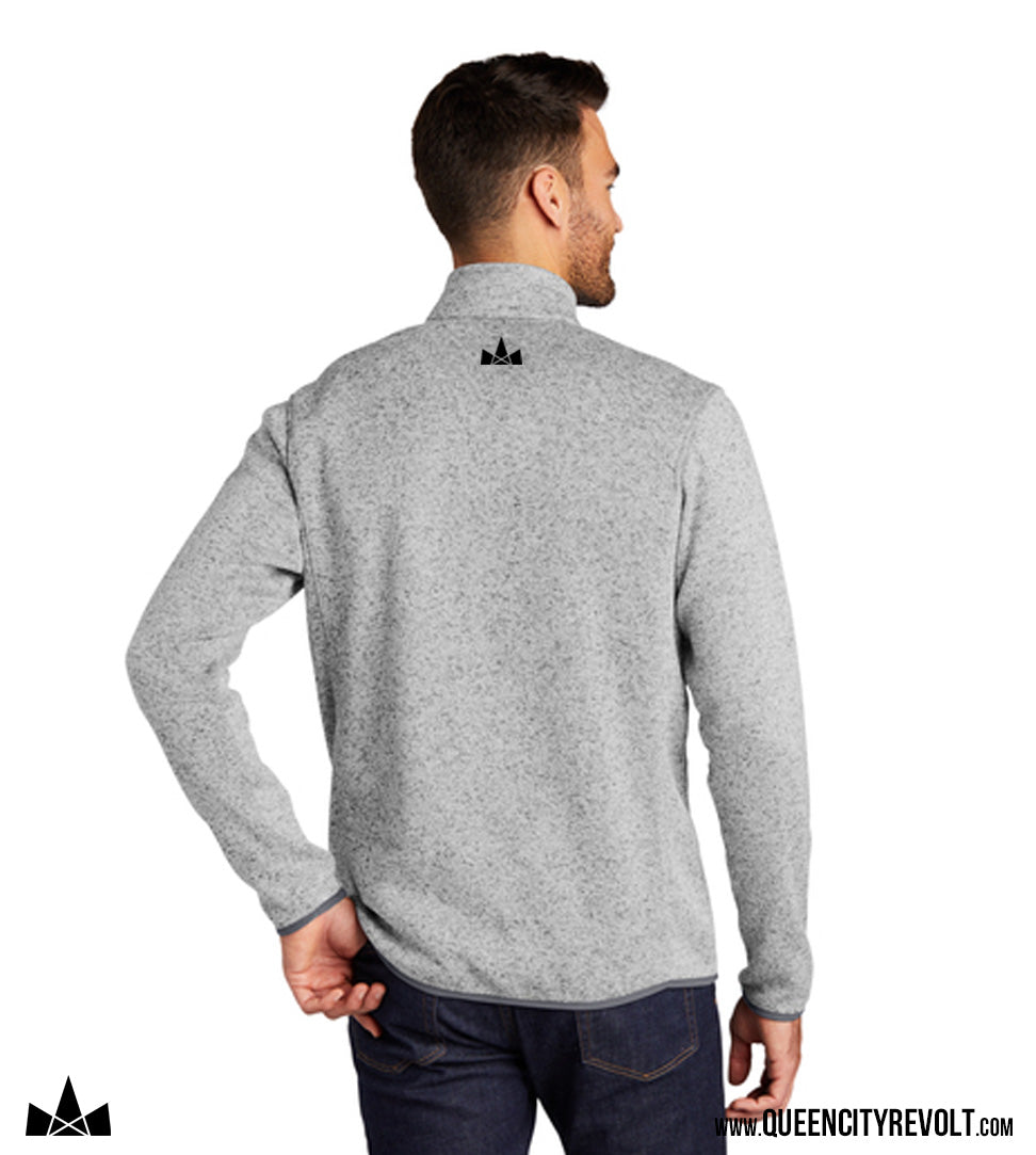 STJB Adult Sweater Fleece Jacket, Grey