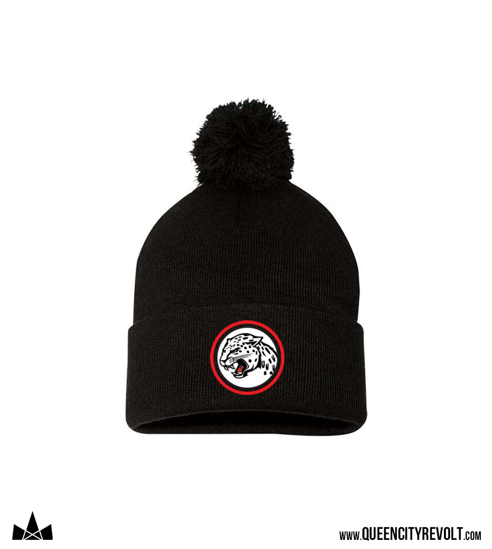 STJB Knit Pom Beanie, Black