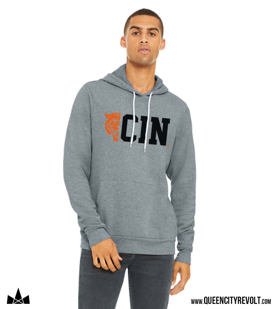 Cincinnati Football, CIN Hoodie, Grey