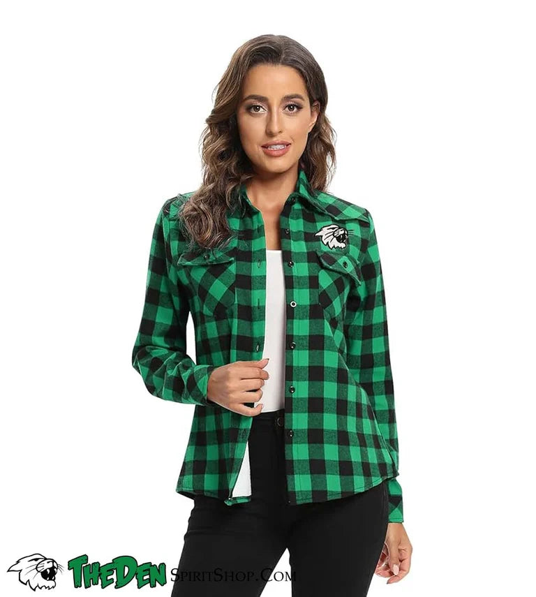 Harrison Women's Flannel, Black/Green