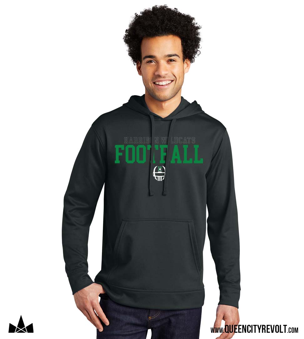 Harrison Football Performance Hoodie, Black