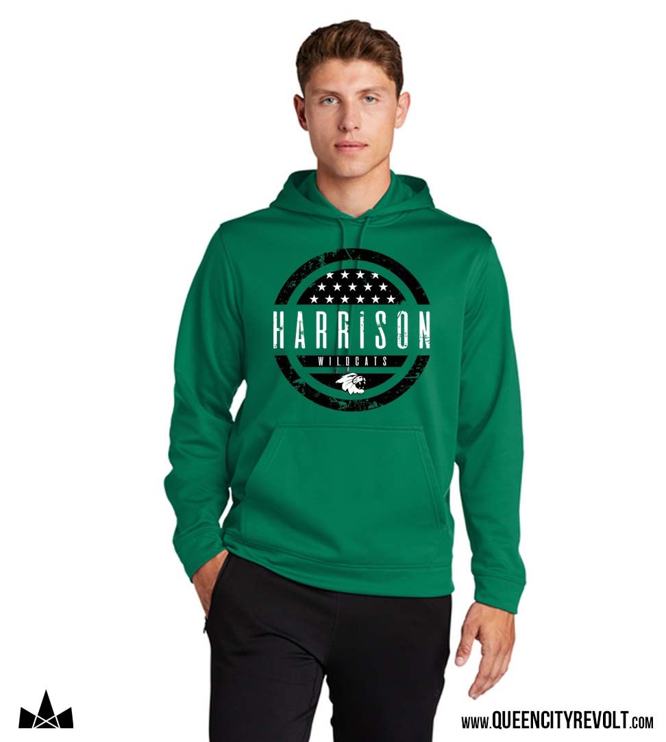 Harrison Stars Performance Hoodie, Green