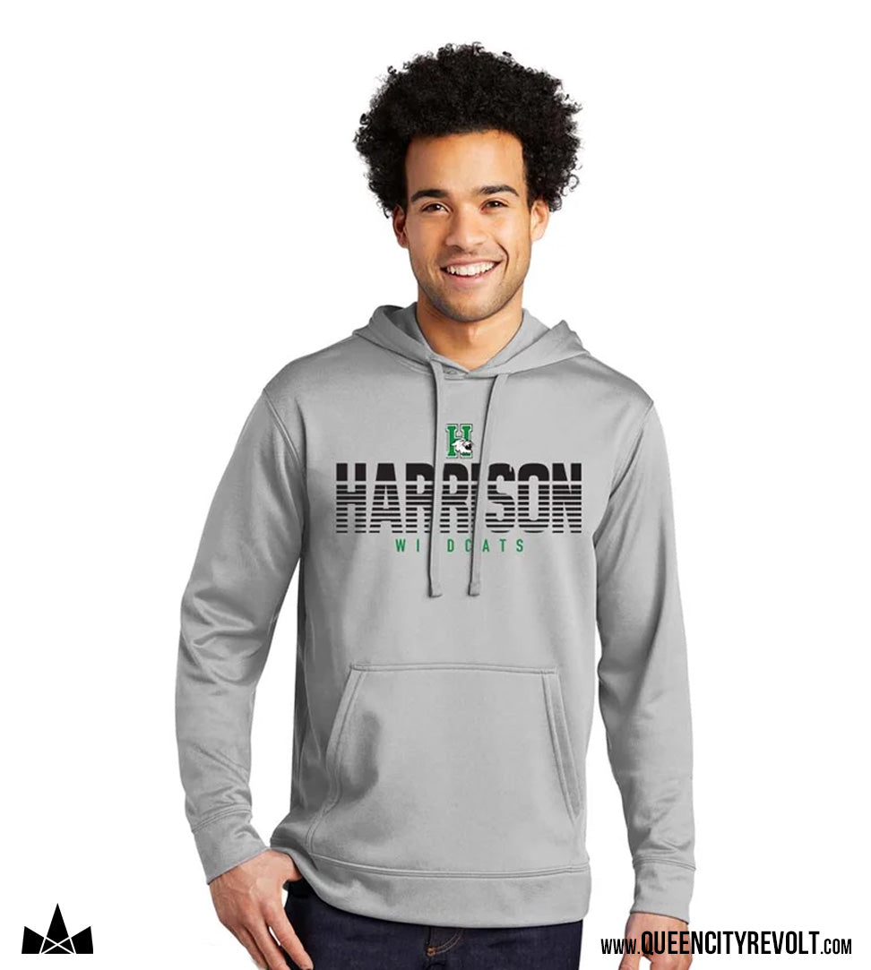 Harrison Adult Performance Hoodie, Grey