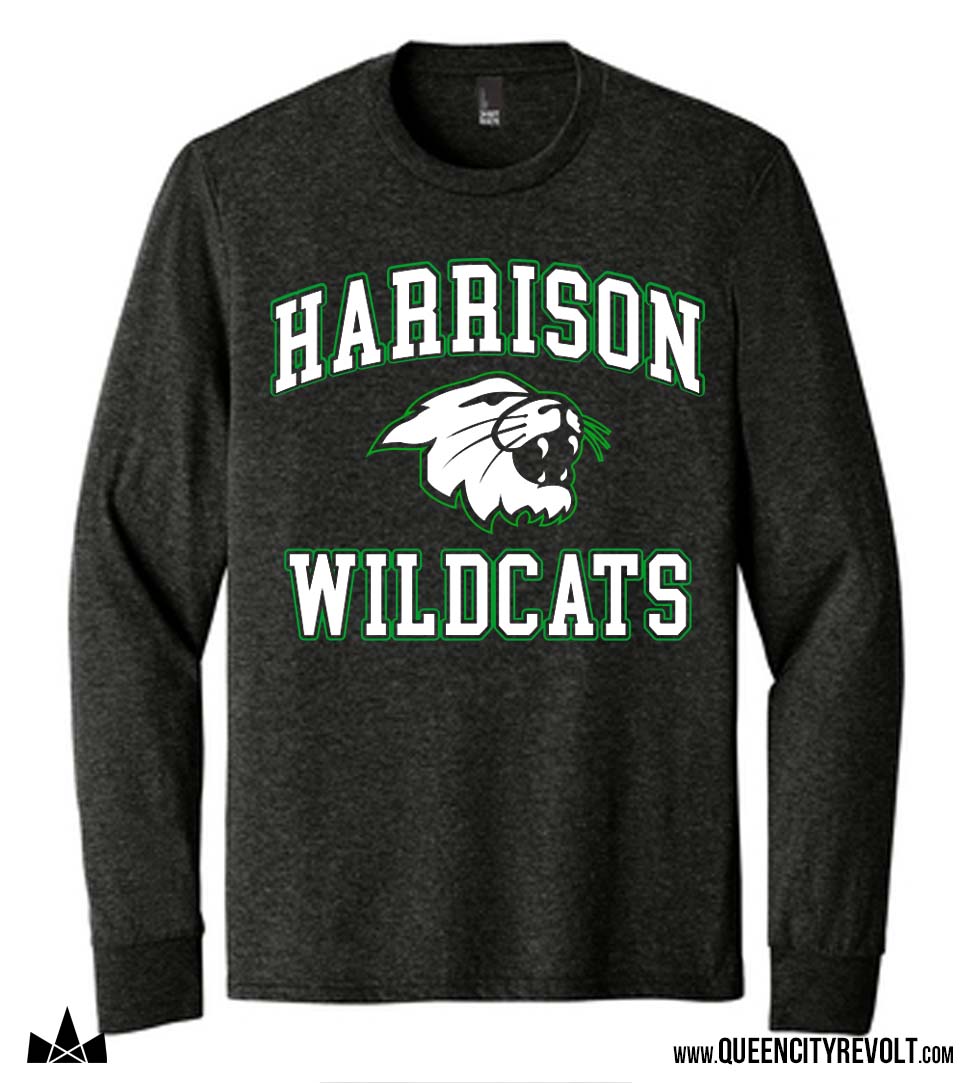 Harrison Youth Triblend Longsleeve Tee, Black Heather