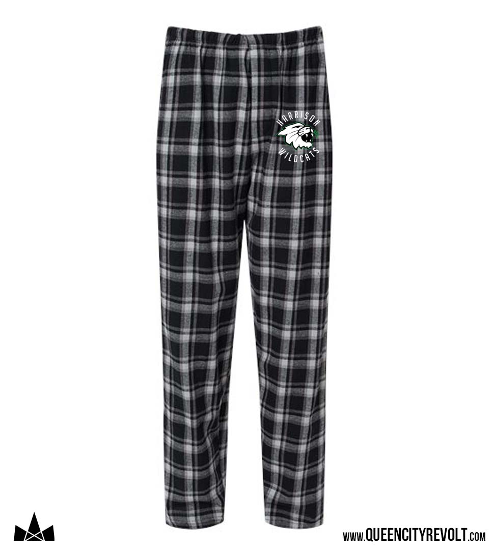 Harrison Adult Flannel Pajama Pants, Grey/Black