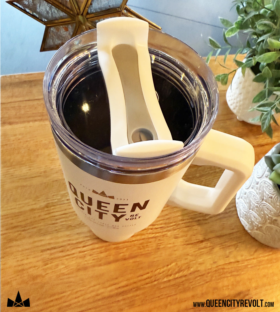 QCR 40oz Vacuum Insulated Tumber, White