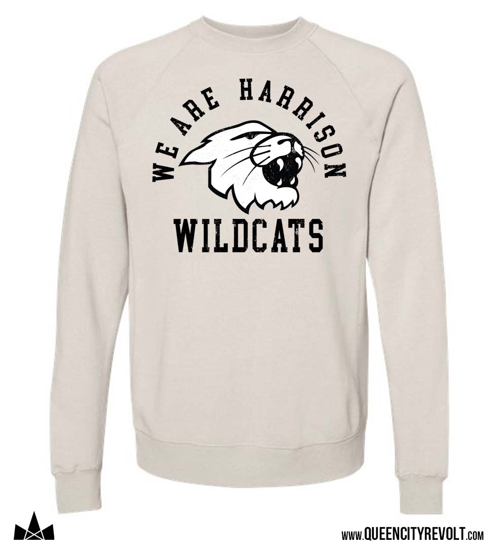 Harrison We Are Wildcats Crew Sweatshirt, Oatmeal Heather