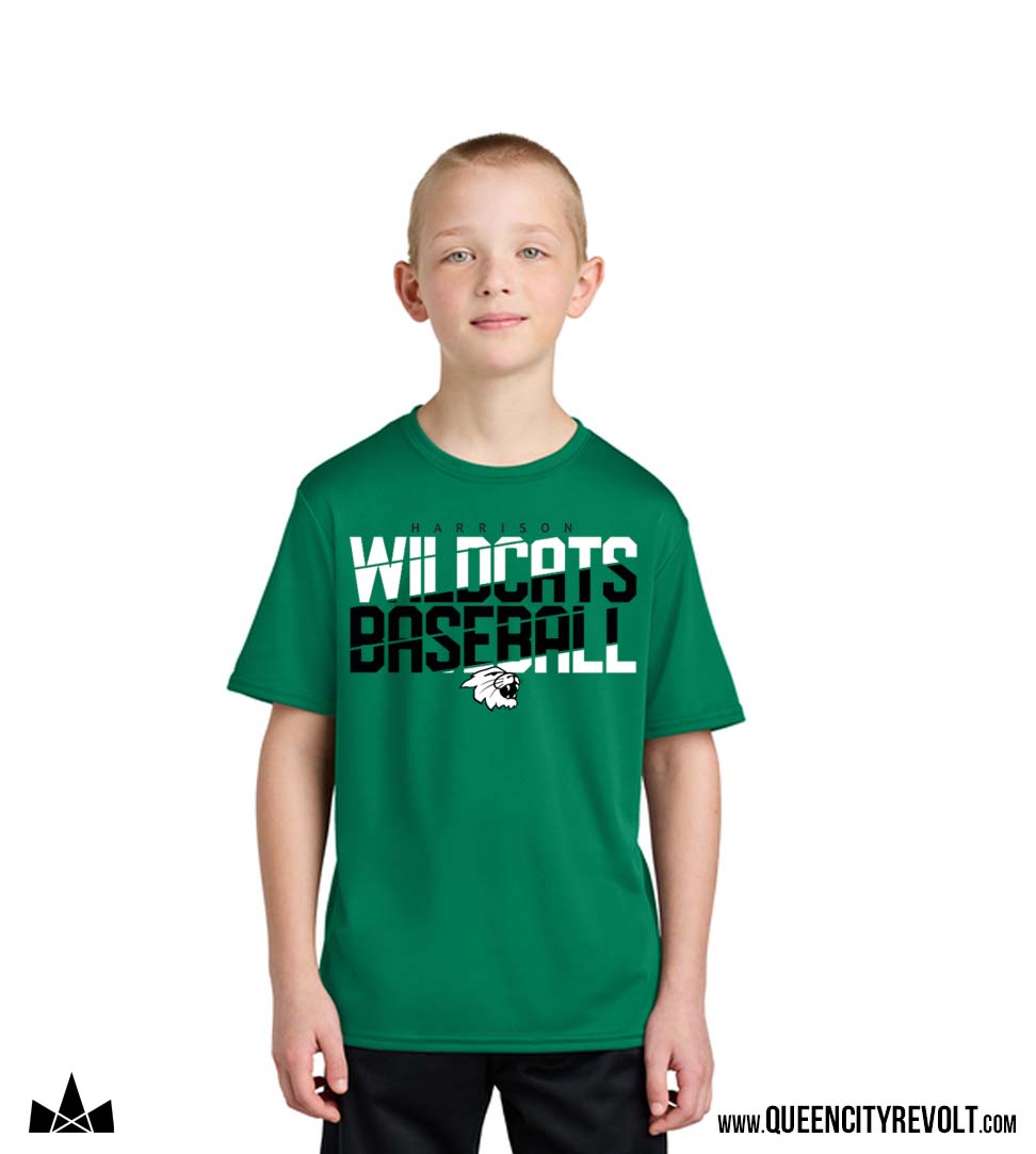 Harrison Baseball Youth Performance Tshirt, Green