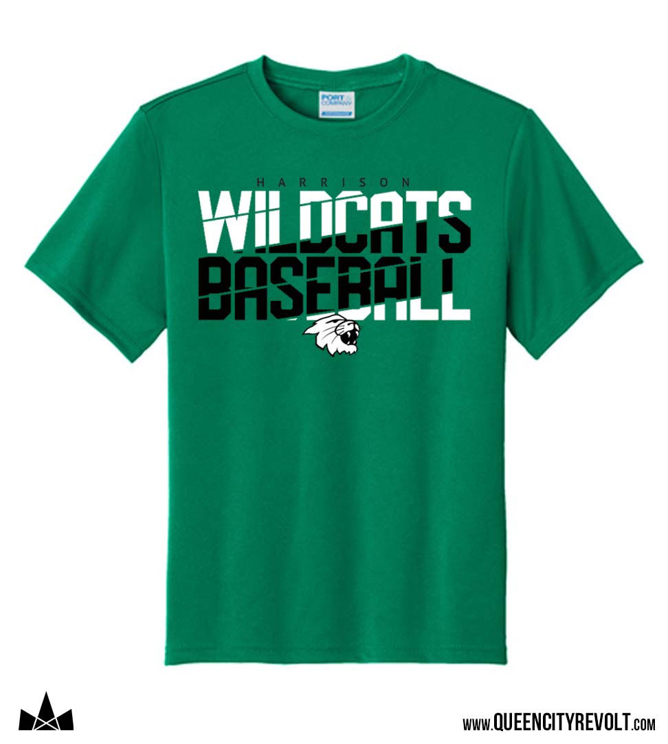 Harrison Baseball Youth Performance Tshirt, Green