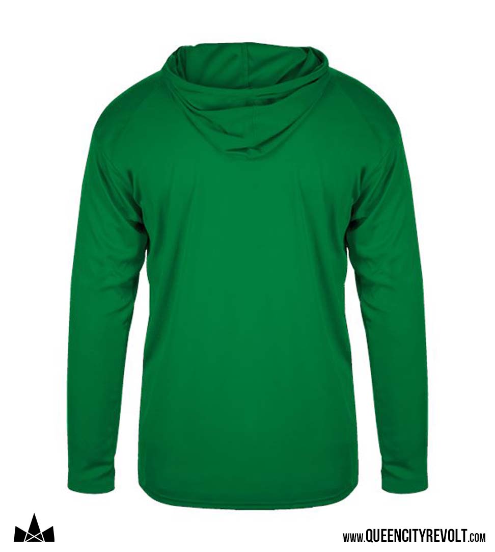 Harrison WILDCATS Youth Performance Longsleeve Hoodie, Green