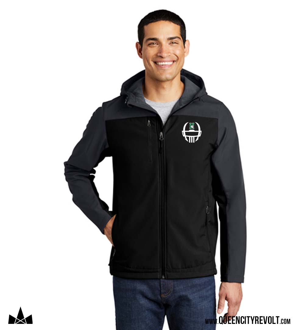 Harrison Football Hooded Jacket, Black/Grey