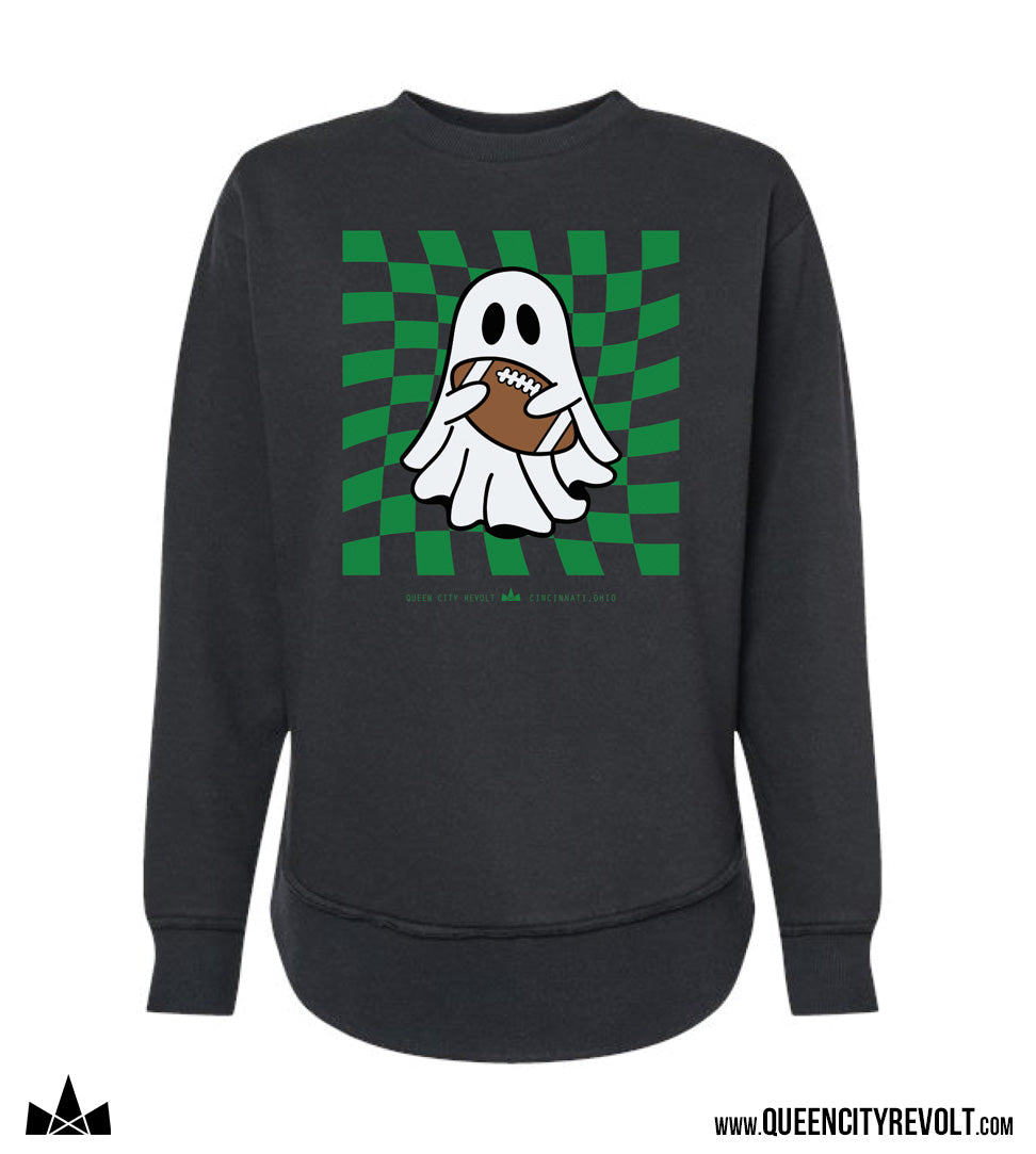 Harrison Football Ghost Women's Crew Sweatshirt, Black
