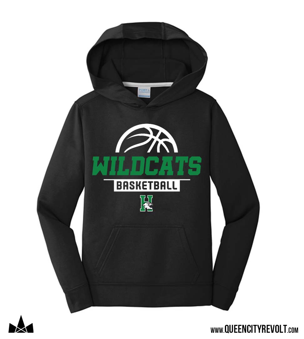 Harrison Basketball Youth Performance Hoodie, Black