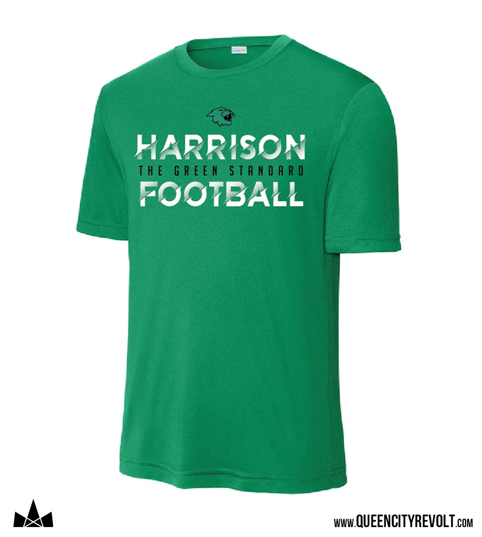 Harrison Football Youth Performance Tshirt, Green/ HYF
