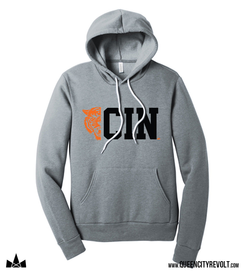 Cincinnati Football, CIN Hoodie, Grey