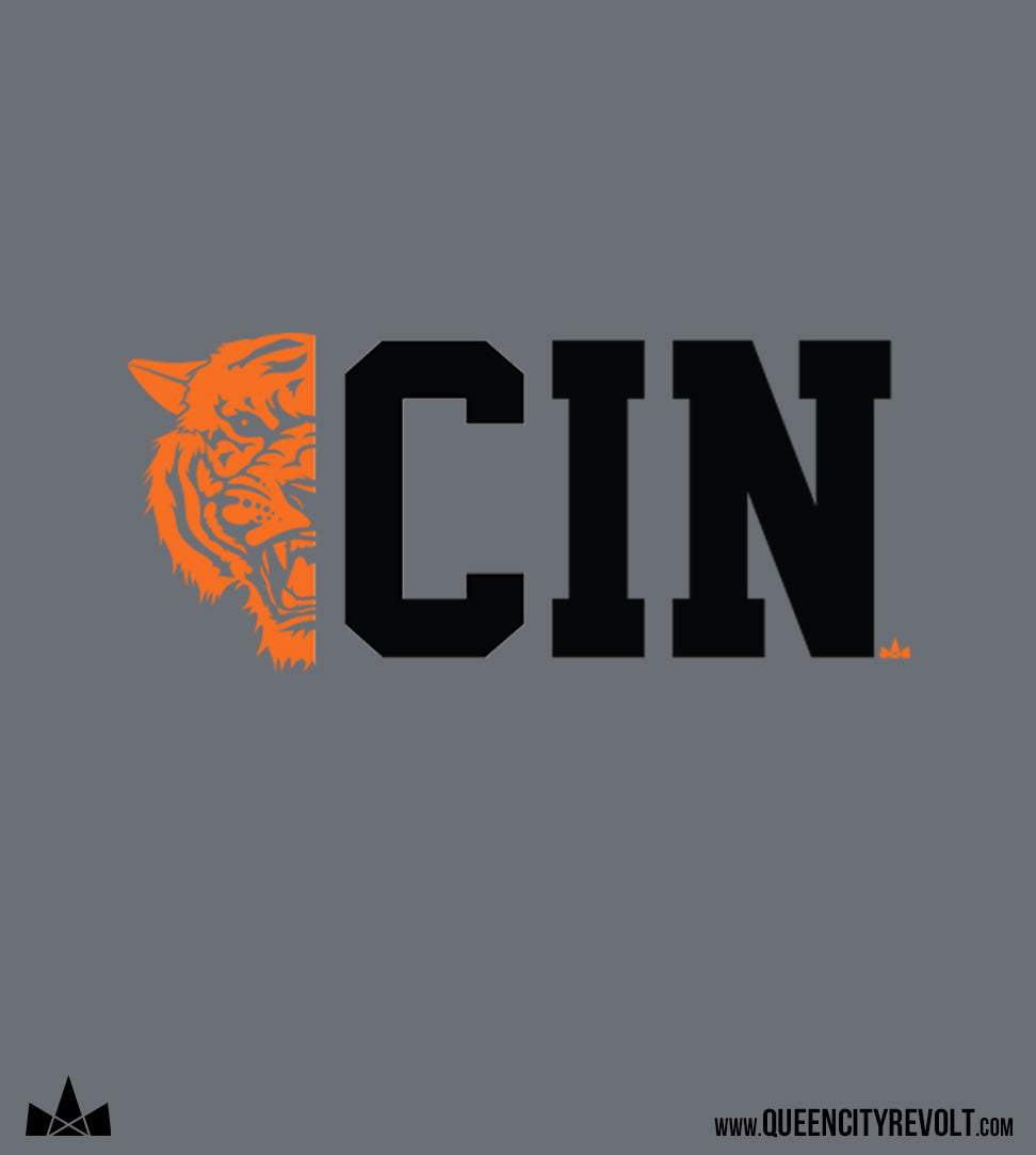 Cincinnati Football, CIN Hoodie, Grey
