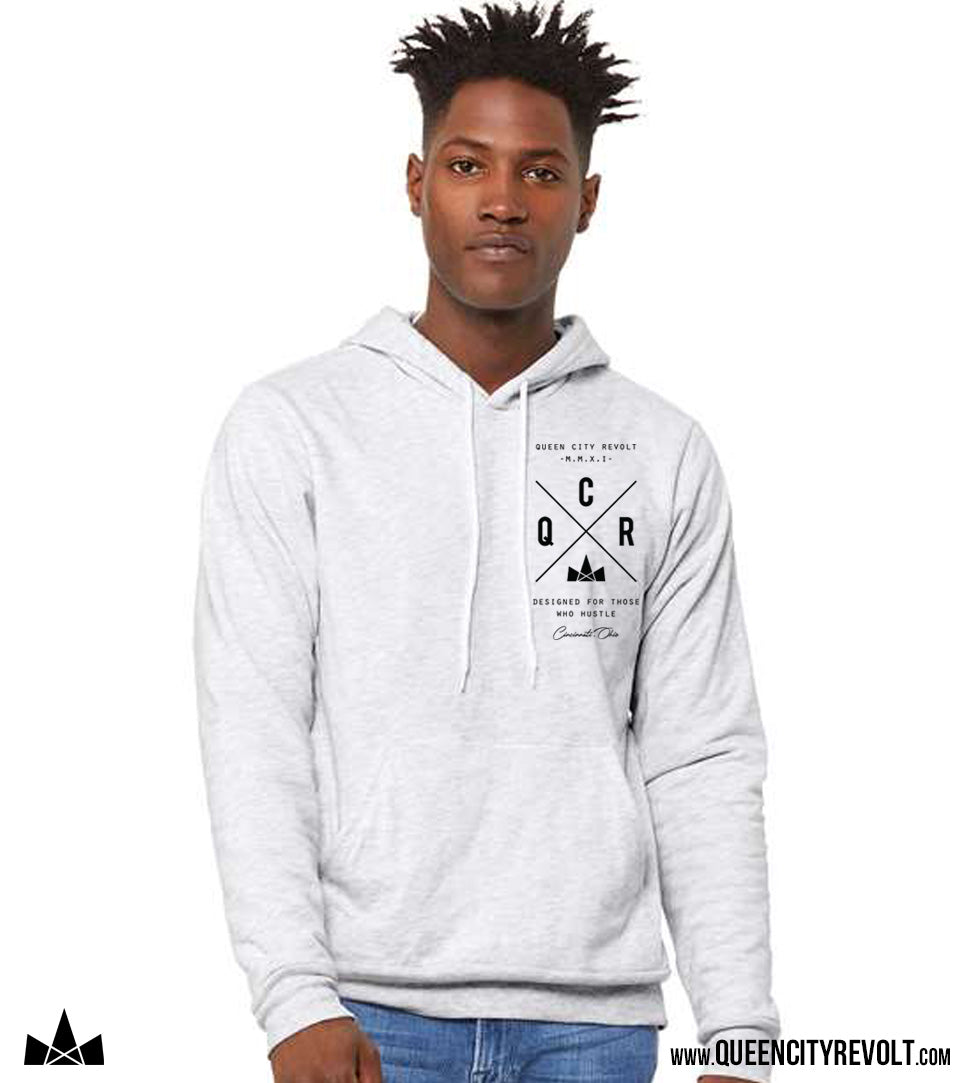 QCR Label Hoodie, Ash Grey