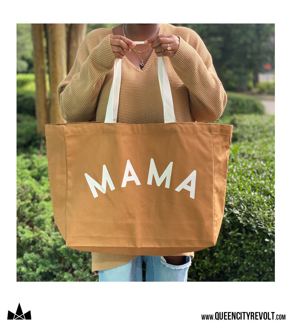The Mama Canvas Tote, Camel