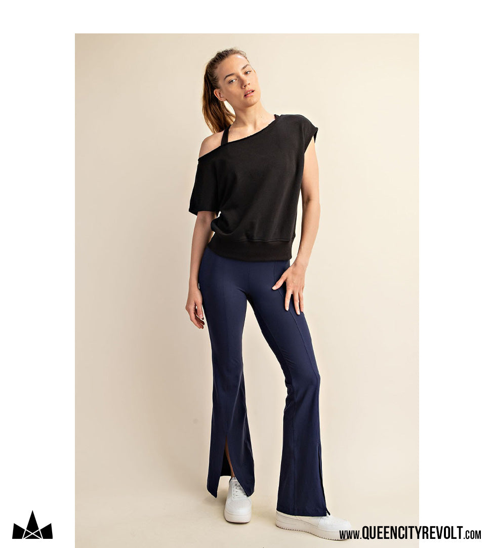 Women's Off-Shoulder Shirt, Black