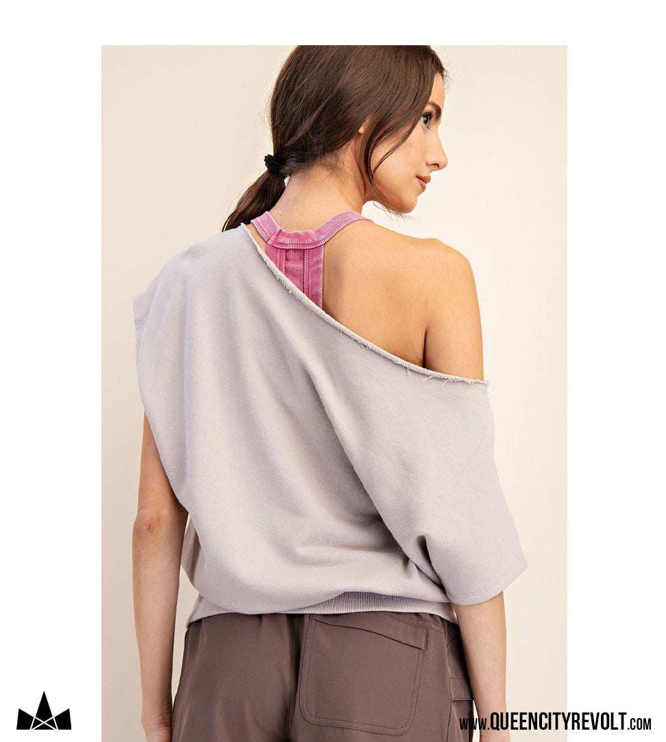 Women's Off-Shoulder Shirt, Sand