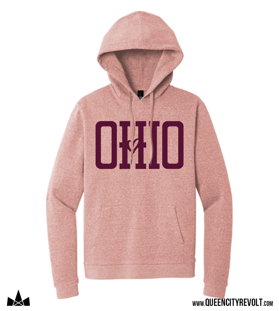 Ohio Block Hoodie, Blush Frost
