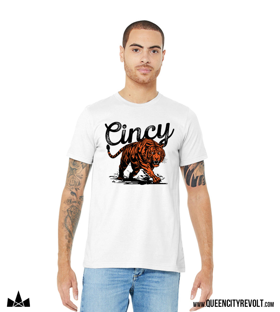 Cincinnati Football, White Tiger T-Shirt, White
