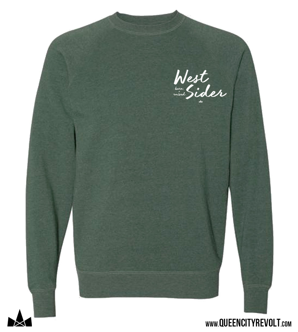 Cincinnati Ohio, West Side Crew Sweatshirt, Military Green