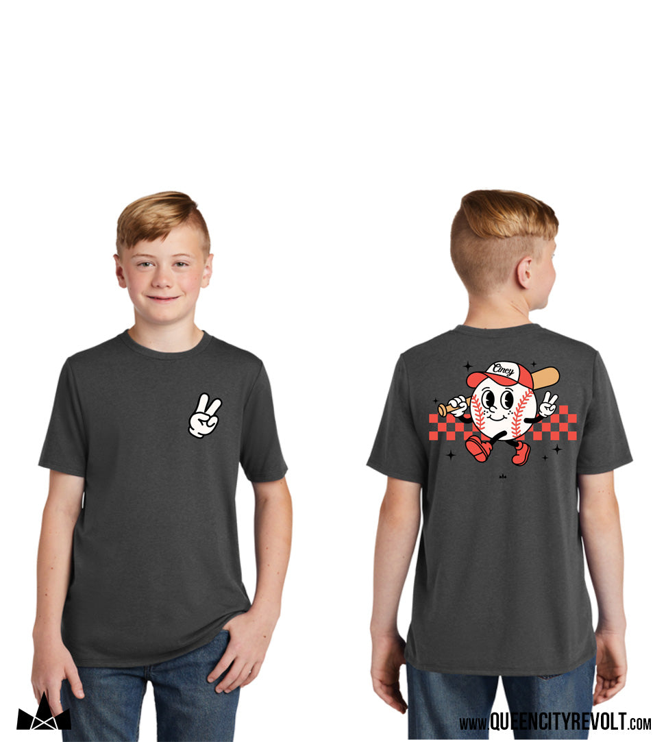 Cincinnati Baseball Youth Tshirt, Dark Grey