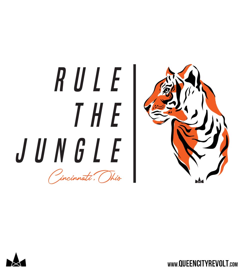 Cincinnati Football, Rule the Jungle T-Shirt, Oatmeal Heather
