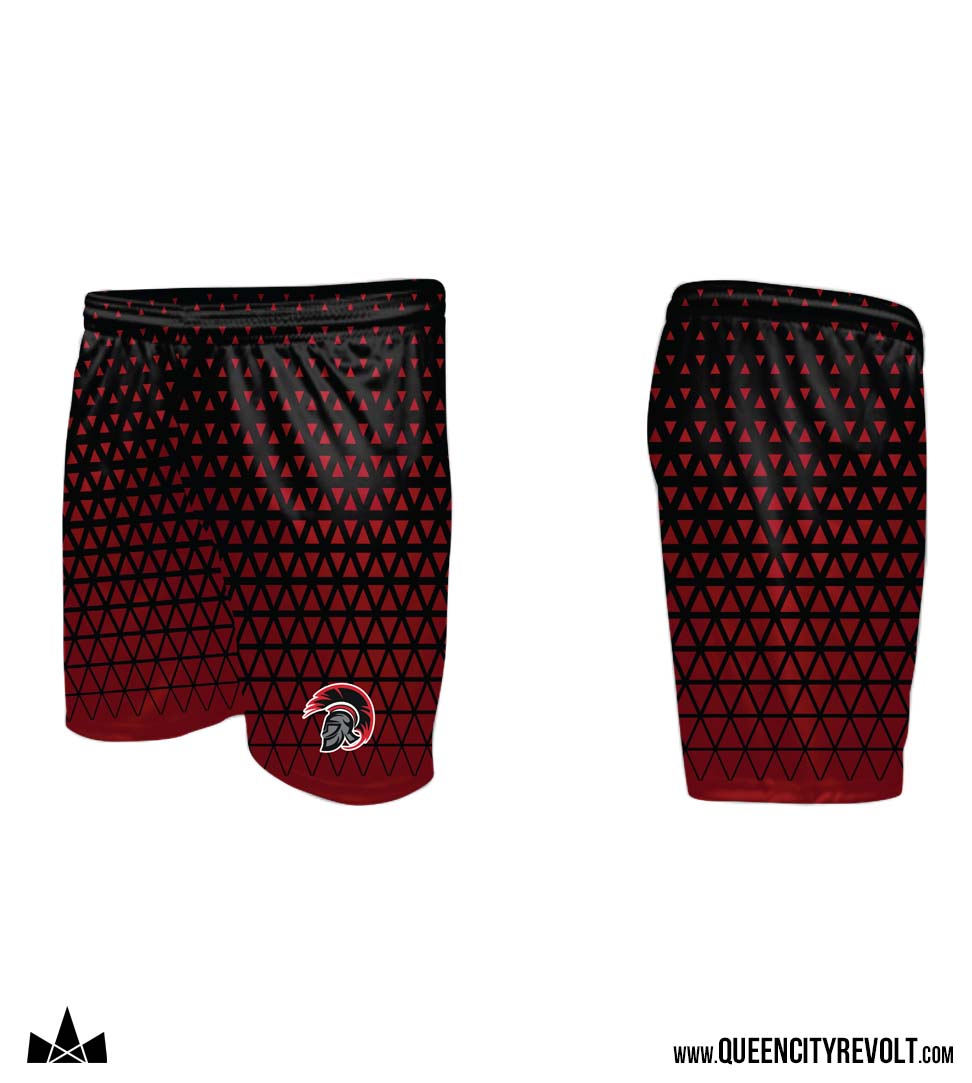 East Central Youth Diamond Shorts, Black/Red