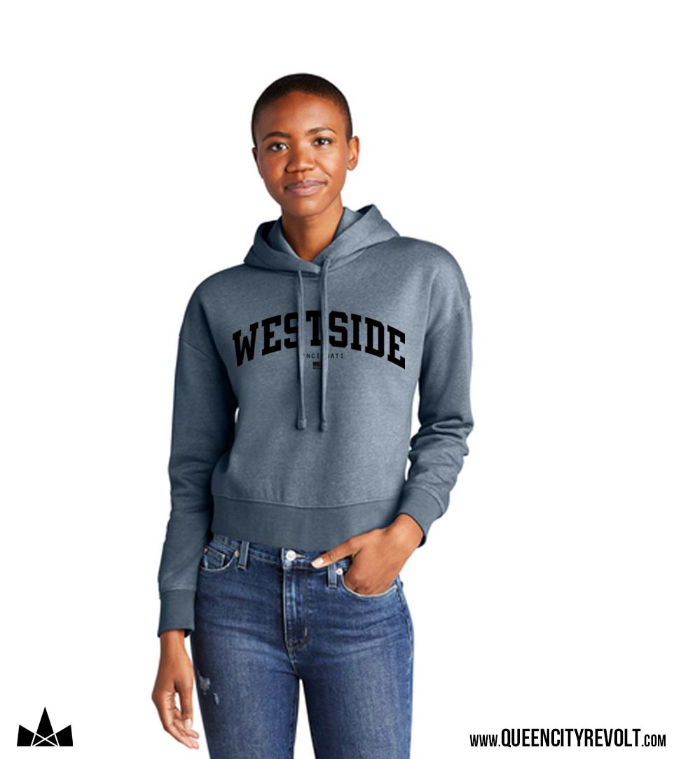 Westside Women's Cropped Hoodie, Blue