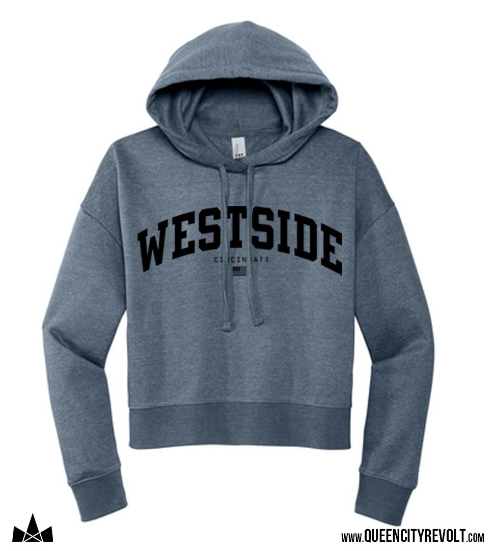 Westside Women's Cropped Hoodie, Blue