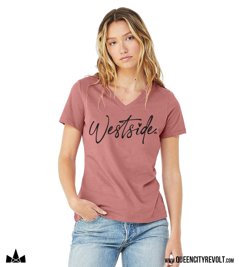 SALE! Westside Women's V-Neck T-Shirt, Pink