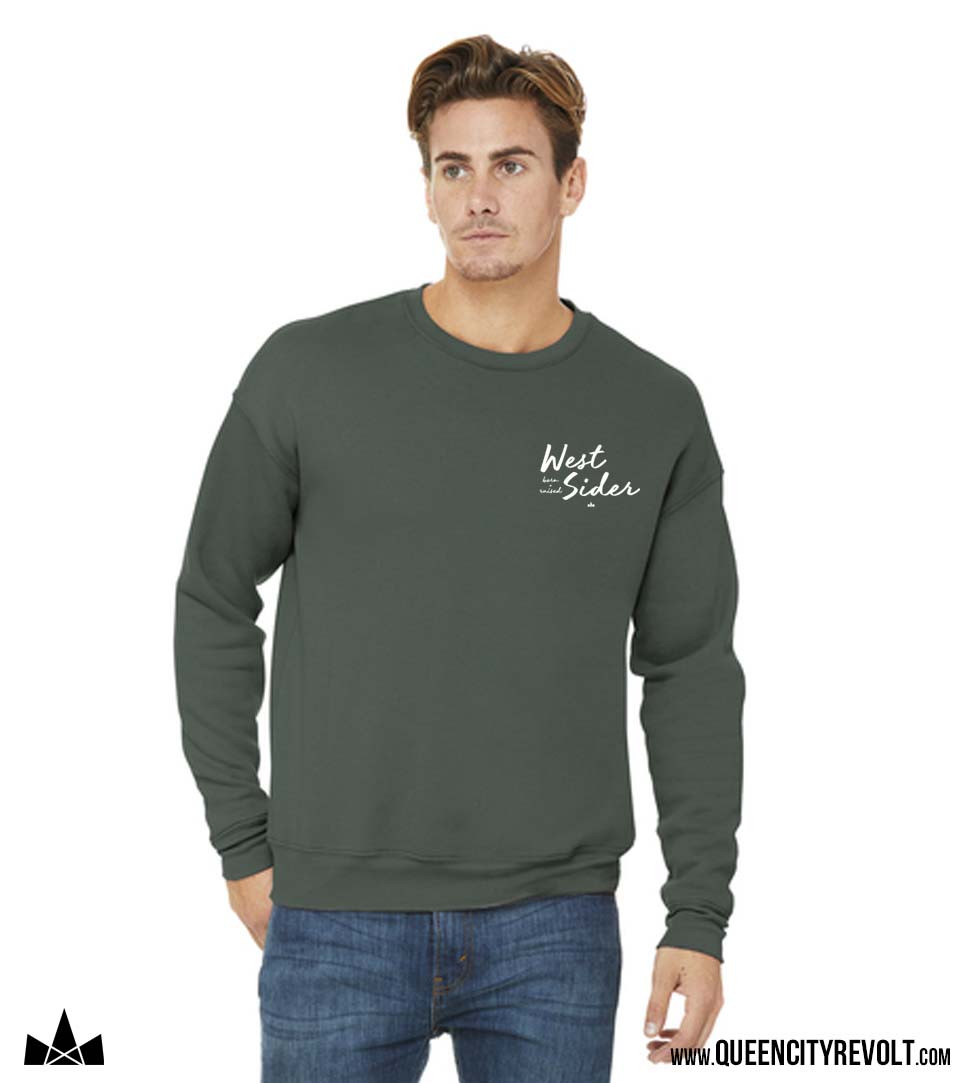 Cincinnati Ohio, West Side Crew Sweatshirt, Military Green