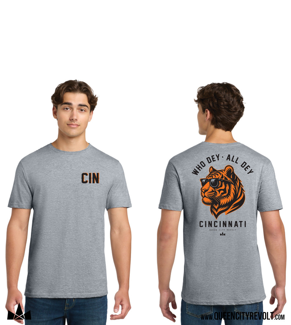 Cincinnati Football, Who Dey Tshirt, Grey