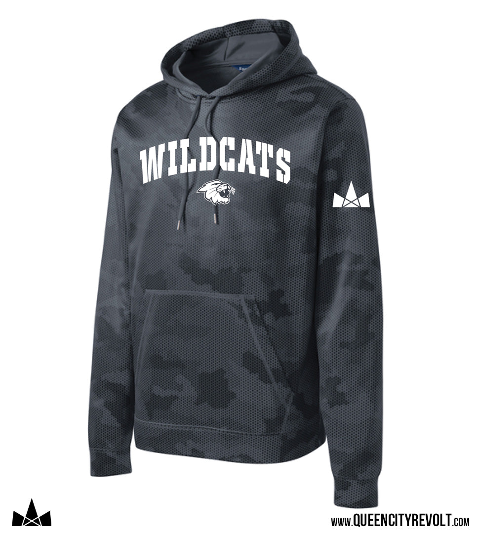 Harrison Adult Camo Performance Hoodie, Dark Grey