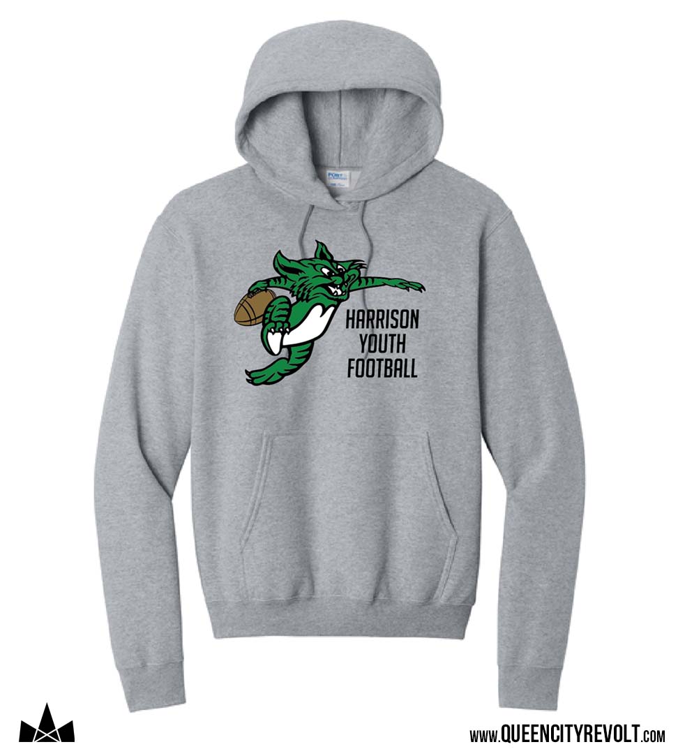 Harrison Football Adult Fleece Hoodie, Grey / HYF