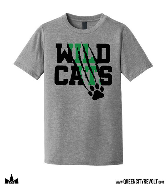 Harrison Youth Wildcat Scratch Tshirt, Grey
