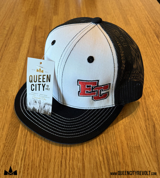 East Central Adult Hat, White/Black