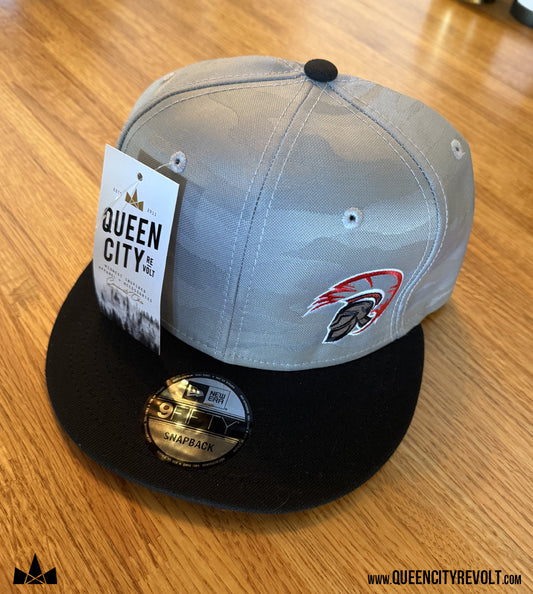 East Central Snapback, Grey Camo/Black